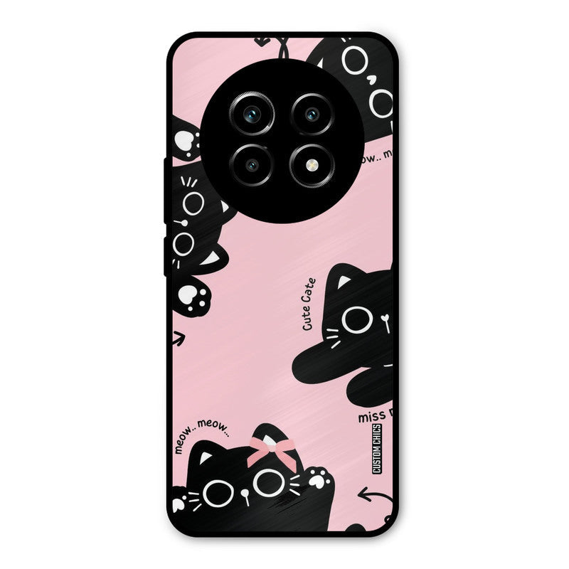 Black Cat Pattern Realme 14 Pro lite Mobile Back Cover - Cute PrintShield Case