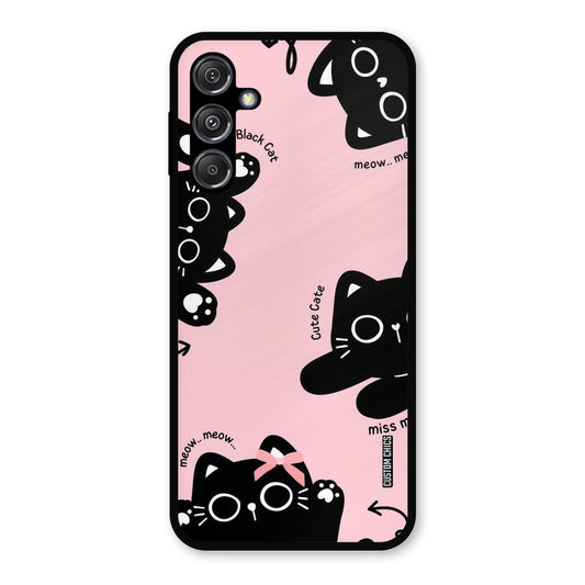 Black Cat Pattern Samsung Galaxy M34 5G Mobile Back Cover - Cute PrintShield Case