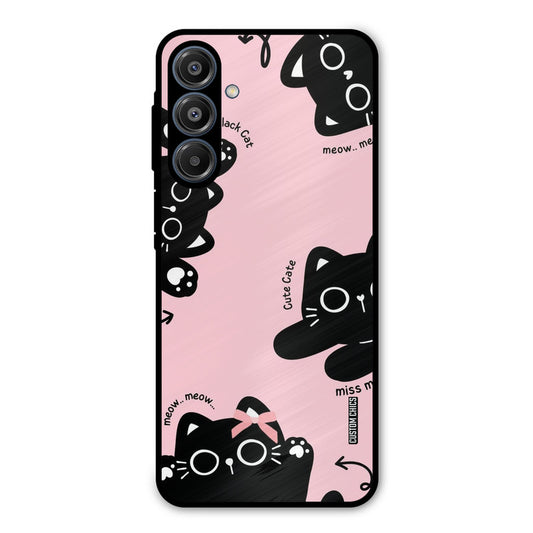 Black Cat Pattern Samsung Galaxy A16 5G Mobile Back Cover - Cute PrintShield Case