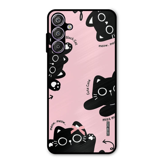Black Cat Pattern Samsung Galaxy M15 Mobile Back Cover - Cute PrintShield Case