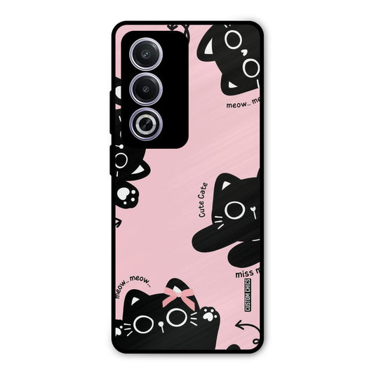 Black Cat Pattern Oppo A3 Pro Mobile Back Cover - Cute PrintShield Case