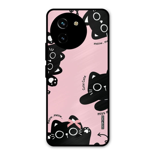 Black Cat Pattern Vivo Y200i Mobile Back Cover - Cute PrintShield Case