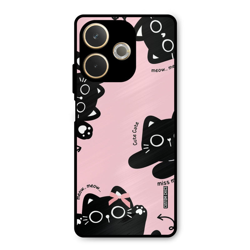 Black Cat Pattern Oppo A5 Pro Mobile Back Cover - Cute PrintShield Case