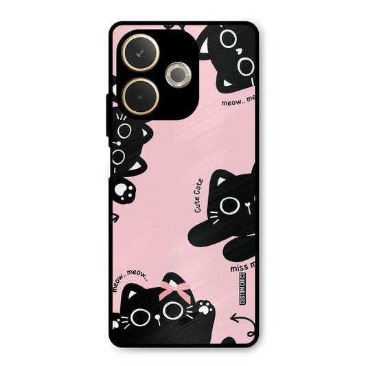 Black Cat Pattern Oppo A5 Pro Mobile Back Cover - Cute PrintShield Case