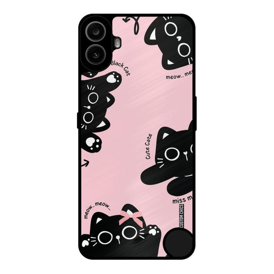 Black Cat Pattern Nothing CMF Phone 1 Mobile Back Cover - Cute PrintShield Case