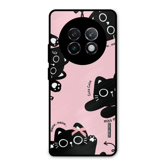 Black Cat Pattern Realme 13 Plus Mobile Back Cover - Cute PrintShield Case