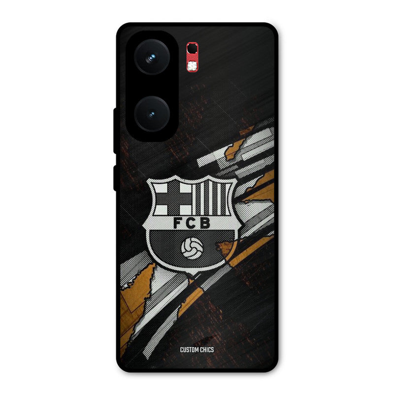 Black FCB Logo iQOO Neo 9 Pro Mobile Back Cover - Sports PrintShield Case