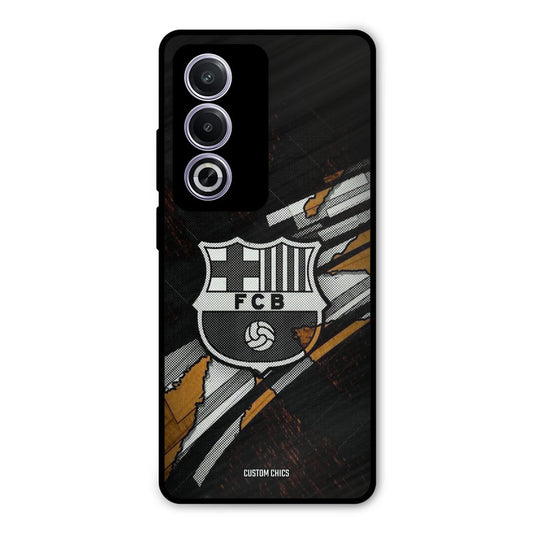 Black FCB Logo Oppo A3 Pro Mobile Back Cover - Sports PrintShield Case