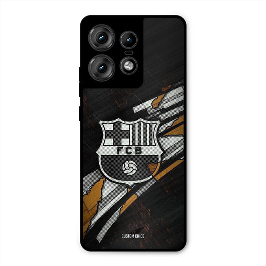 Black FCB Logo Motorola Edge 50 Pro Mobile Back Cover - Sports PrintShield Case