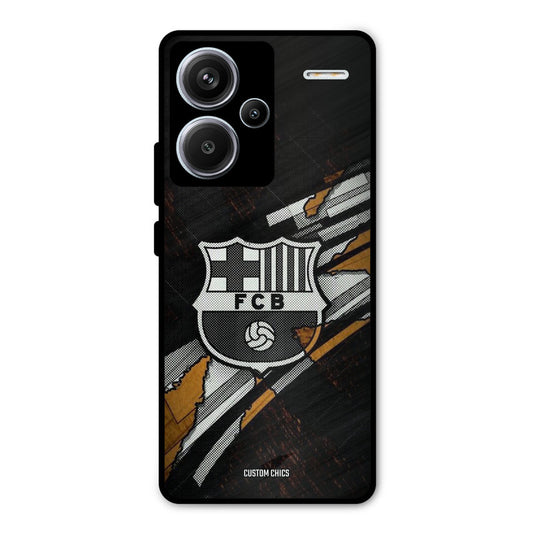 Black FCB Logo Redmi Note 13 Pro Plus Mobile Back Cover - Sports PrintShield Case
