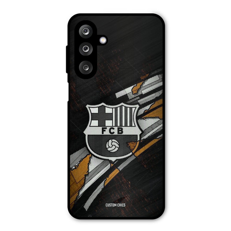 Black FCB Logo Samsung Galaxy M36 Mobile Back Cover - Sports PrintShield Case