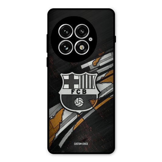 Black FCB Logo Oneplus 13 Mobile Back Cover - Sports PrintShield Case