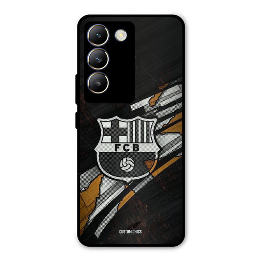 Black FCB Logo Vivo Y200e Mobile Back Cover - Sports PrintShield Case