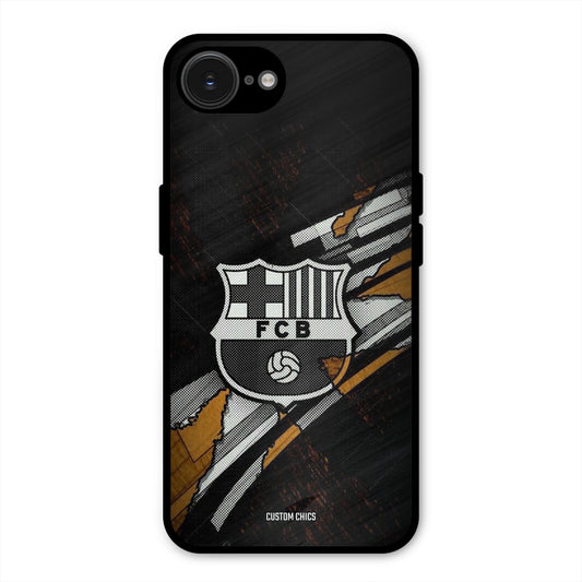 Black FCB Logo iPhone 16e Mobile Back Cover - Sports PrintShield Case