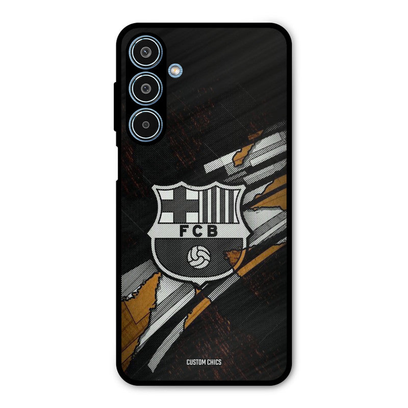 Black FCB Logo Samsung Galaxy M35 5G Mobile Back Cover - Sports PrintShield Case