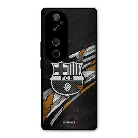 Black FCB Logo Vivo V40 Pro Mobile Back Cover - Sports PrintShield Case