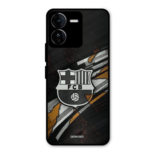 Black FCB Logo iQOO Z9 Mobile Back Cover - Sports PrintShield Case