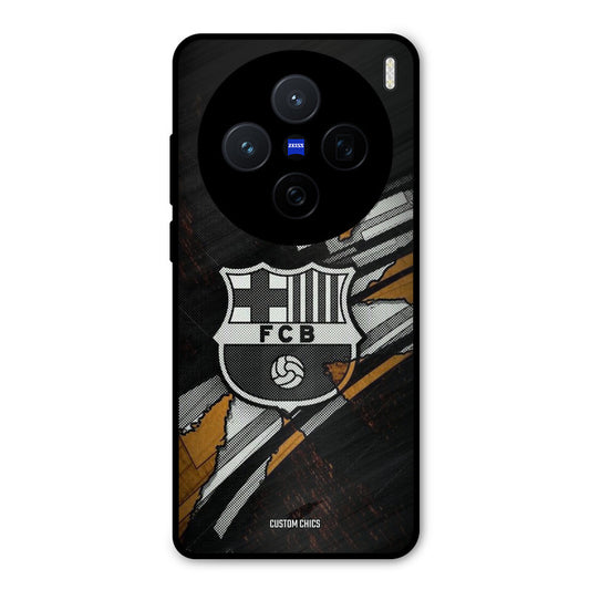 Black FCB Logo Vivo X200 Mobile Back Cover - Sports PrintShield Case