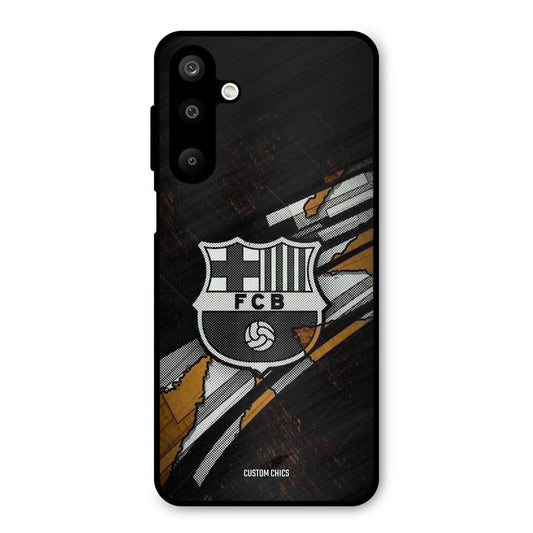 Black FCB Logo Samsung Galaxy M16 Mobile Back Cover - Sports PrintShield Case