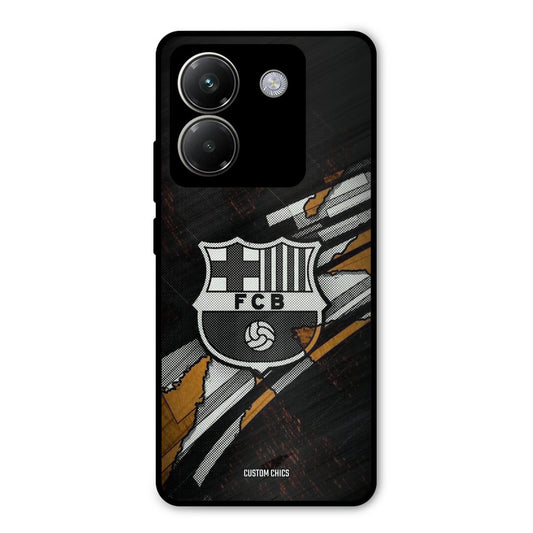 Black FCB Logo Poco M7 Pro Mobile Back Cover - Sports PrintShield Case