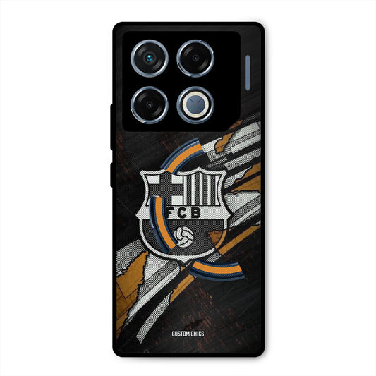 Black FCB Logo Infinix GT 20 Pro Mobile Back Cover - Sports PrintShield Case