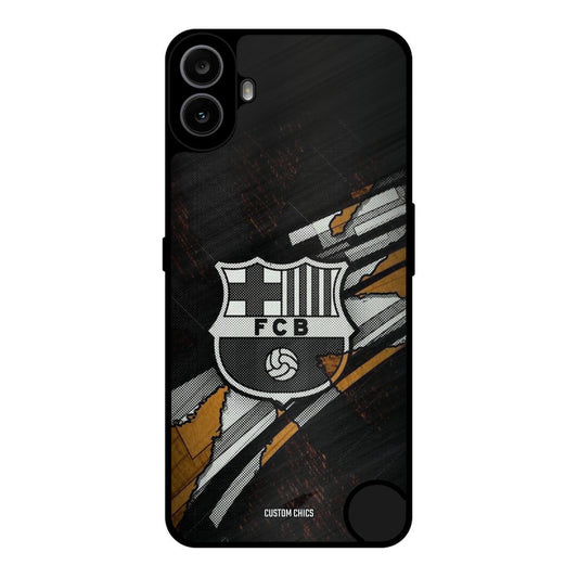Black FCB Logo Nothing CMF Phone 1 Mobile Back Cover - Sports PrintShield Case
