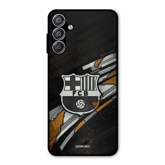 Black FCB Logo Samsung Galaxy F15 Mobile Back Cover - Sports PrintShield Case