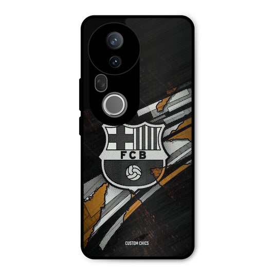 Black FCB Logo Vivo T4 Ultra Mobile Back Cover - Sports PrintShield Case
