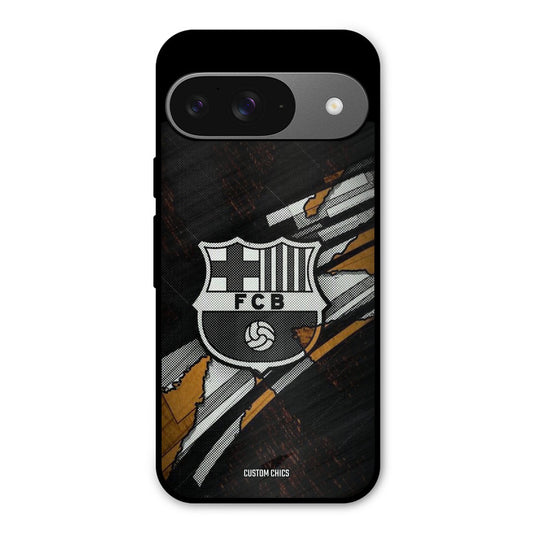 Black FCB Logo Google Pixel 9 Mobile Back Cover - Sports PrintShield Case