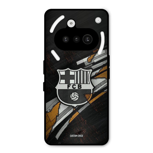 Black FCB Logo Nothing Phone 3A Mobile Back Cover - Sports PrintShield Case