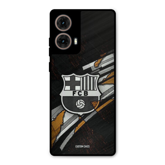 Black FCB Logo Moto G85 Mobile Back Cover - Sports PrintShield Case