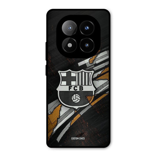 Black FCB Logo Redmi Note 14 Pro Plus 5G Mobile Back Cover - Sports PrintShield Case