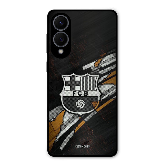 Black FCB Logo Samsung Galaxy S25 Edge Mobile Back Cover - Sports PrintShield Case