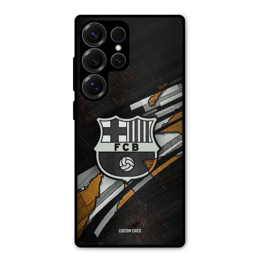 Black FCB Logo Samsung Galaxy S25 Ultra Mobile Back Cover - Sports PrintShield Case