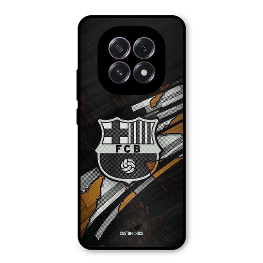 Black FCB Logo Oppo F29 Mobile Back Cover - Sports PrintShield Case