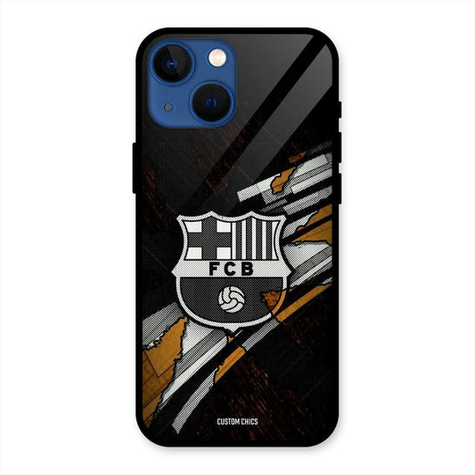 Black FCB Logo iPhone 13 Mini Mobile Back Cover - Sports PrintShield Case