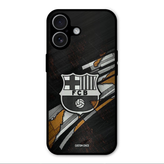 Black FCB Logo iPhone 17 Mobile Back Cover - Sports PrintShield Case