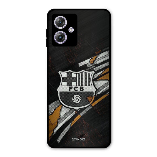 Black FCB Logo Moto G54 Mobile Back Cover - Sports PrintShield Case