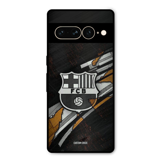Black FCB Logo Google Pixel 7 Pro Mobile Back Cover - Sports PrintShield Case
