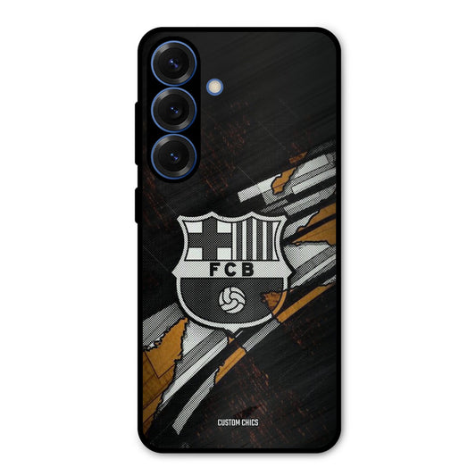 Black FCB Logo Samsung Galaxy S25 Plus Mobile Back Cover - Sports PrintShield Case