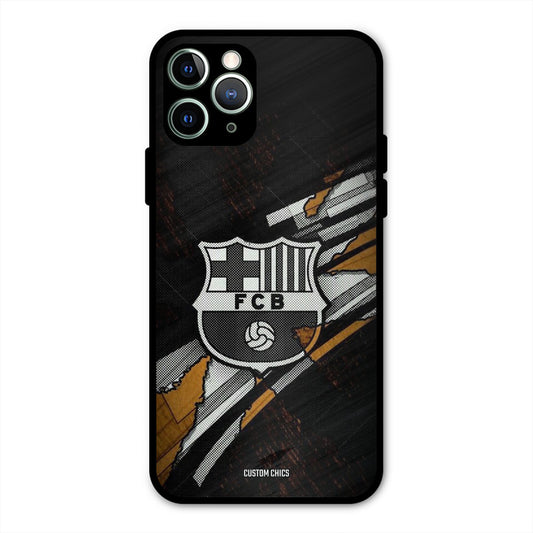 Black FCB Logo  iPhone 11 Pro Max Mobile Back Cover - Sports PrintShield Case