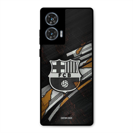 Black FCB Logo Moto G96 Mobile Back Cover - Sports PrintShield Case