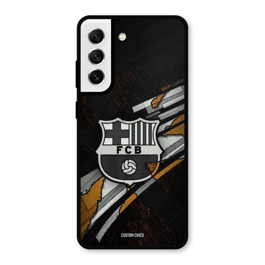 Black FCB Logo Samsung Galaxy S21 FE 5G Mobile Back Cover - Sports PrintShield Case