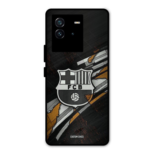 Black FCB Logo iQOO Neo 6 5G Mobile Back Cover - Sports PrintShield Case
