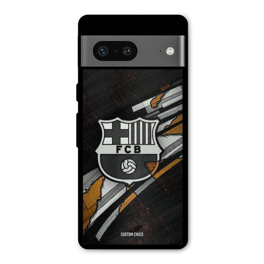 Black FCB Logo Google Pixel 7 Mobile Back Cover - Sports PrintShield Case