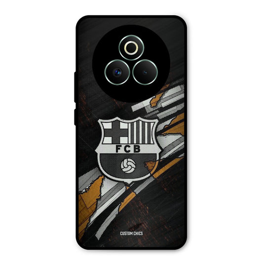 Black FCB Logo Realme P3 Pro 5G Mobile Back Cover - Sports PrintShield Case