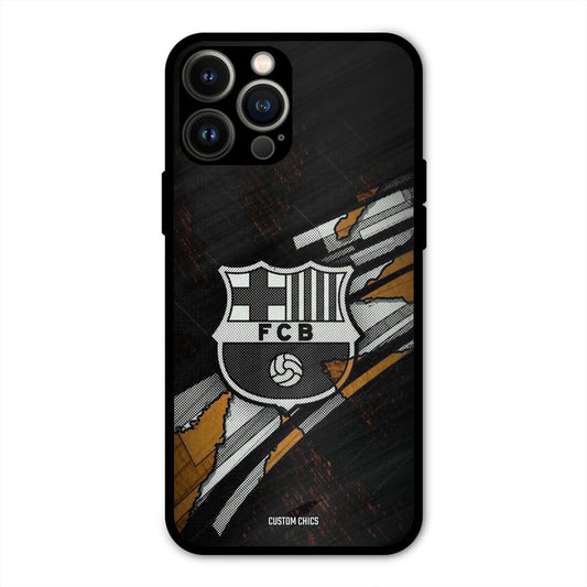 Black FCB Logo  iPhone 13 Pro Max Mobile Back Cover - Sports PrintShield Case