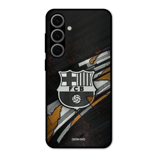 Black FCB Logo Samsung Galaxy S24 FE Mobile Back Cover - Sports PrintShield Case