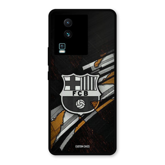 Black FCB Logo IQOO Neo 7 Mobile Back Cover - Sports PrintShield Case