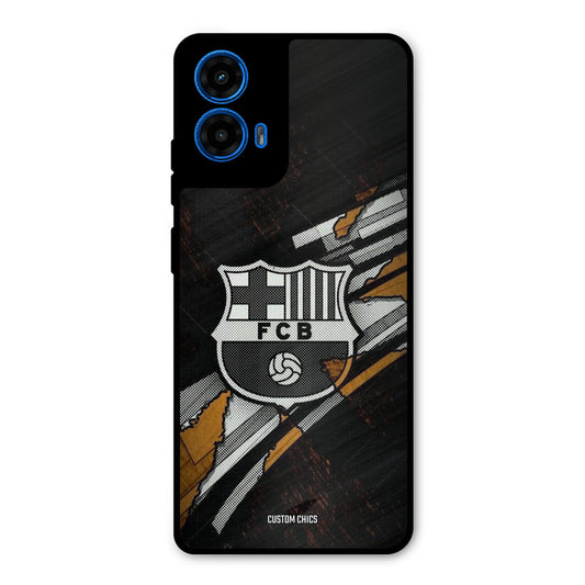 Black FCB Logo Moto G45 Mobile Back Cover - Sports PrintShield Case